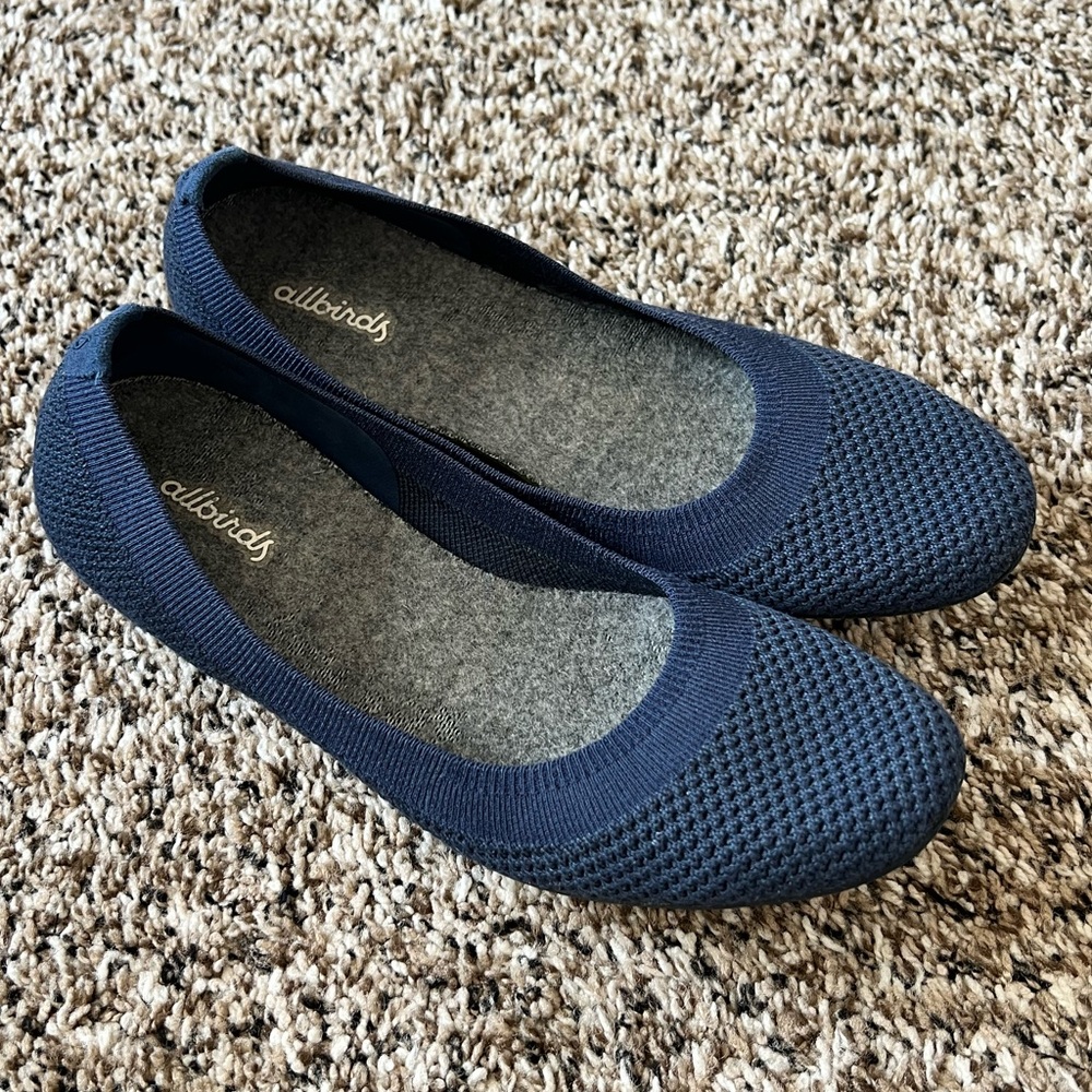 Allbirds Women’s Tree Breezers Navy Blue Flats 7.5